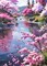 5D Diamond Painting Kits for Adults Beginners,Flower Lake Diamond Art Kit,DIY Full Round Drill Diamond Dot Gem Art Kits for Adults,Home Wall Decor 11.8x15.7 Inch